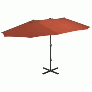 Helloshop26 - Parasol avec poteau en aluminium 460 x 270 cm orange 02_0008137 - 3000435447767