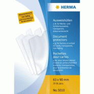 HERMA Lot de 25 Etui 63 x 90 mm, pour carte professionnelle/d'identité - 5010
