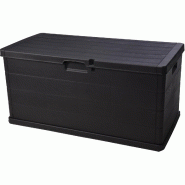 INTEC Coffre de rangement extérieur 340L - Coffre de Jardin Anthracite 118x59x57cm - Poignées de transport - Cadenassable - gris 3701599340177