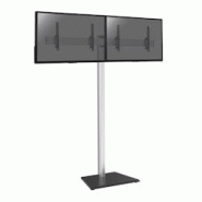KIMEX Support sur pied - 2 écrans TV 50'' à 55'' - Hauteur réglable 240cm - Inclinable - Gris - VESA 100x100 à 600x400mm - Réf. 031-1223K1 KIMEX Support sur pied - 2 écrans TV 50'' à 55'' - Hauteur réglable 240cm - Inclinable - Gris - VESA 100x100 à 600x400mm - Réf. 031-1223K1
