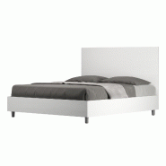 Lit double Egos neuf 160x200 en frene blanc avec rangement - blanc VE20TTEGOSNEW-CT