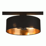 Plafonnier 2xE27, max.25W, IP20, tissu noir et or - Trio - DUOline - noir textile 4017807505832