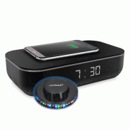 Radio Enceinte Wi FI, THOMSON CR300IVCA Horloge numérique et Chargeur sans Fil avec Amazon Alexa intégré, Lumière OVNI - 3666638037459