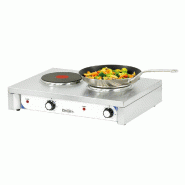 Réchaud électrique double à poser avec 2 zones de cuisson puissance... - PCRED Réchaud électrique double à poser avec 2 zones de cuisson puissance... - PCRED