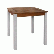 Table carrée en bois et aluminium bolero 700mm