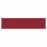 VidaXL Auvent latéral rétractable de patio 600x160 cm rouge Modèle Azur Essence - rouge 313378