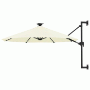 VidaXL Parasol mural de jardin avec LED 300 cm sable Modèle Helios Panorama Prestige Plus - 312522
