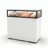 Vitrine réfrigérée INTEGRA basse sur base - 1200 mm - 1 niveau - H1150 mm - IN120/20-115 | Sayl Barcelona