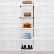 Élément de départ Cremablack 5 tablettes blanc L60xH240cm