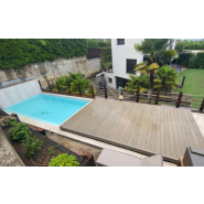 Abri piscine plat en version télescopique et XXl pour les grands bassins - MOON DECK