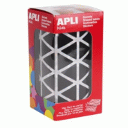 Apli 2832 gommettes triangulaires, 20x20x20 mm, en rouleau, coloris noir - 8410782114970