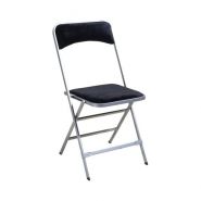 Apolline - chaise pliante - vif furniture - argent/noir