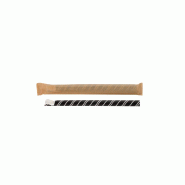 Betik Ecoline – 6000 unités – Paille cuillère papier noir et blanc emballée individuellement – Ø 8 mm x H 20 cm - multicolore en carton 1010867
