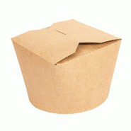 Boite à pâtes kraft 1000 ml Ø12,3x8,5cm naturel - par 300