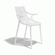 Chaise avec accoudoirs IBIZA - blanc