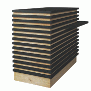 Comptoir Tasseau D finition chêne clair et noir L120xP58xH100cm