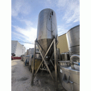 Cuve verticale pour solides en acier inoxydable 11 000 litres avec cellules de charge