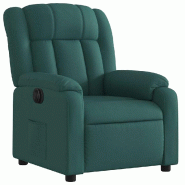 Fauteuil inclinable électrique Vert foncé Tissu Modèle Morvanel - 8721012177864