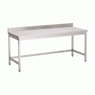 Gastro-Inox Table de travail en inox avec rebord 1400x700x880mm - 7445908383320