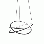 Gea Luce Atia S/M Suspension Aluminium Noir Led 100W 7300Lm 3000K Gradable Phase Cut And Push - Gealuce - noir ATIA S/M - NERO