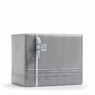 Papier kraft vergé argent patiné - 0,70x100 m - Couleur argenté