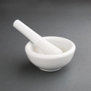 Pilon et mortier (Ø)115 mm en porcelaine finition vernie_0