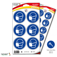 Planches de 6 panneaux adhésifs ronds diamètre 80 mm obligations - PADRPN-NV02/OMSQ_0