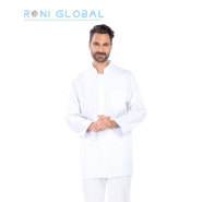 Tunique de travail homme manches longues - coton et polyester - blanche - 3 poches - GREGORY REMI CONFECTION - Ref: R-2859_0