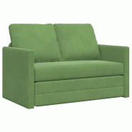 VidaXL Canapé-Lit Vert clair 204 x 122 x 60 cm Velours Modèle Arvanelle - 42007951