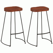 VidaXL Tabourets De Bar Gavin Lot De 2 50x40x78cm Bois Massif Manguier - 344916