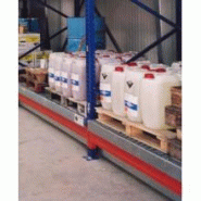 Bac pour rayonnage à encastrer sur lisses - acier galvanisé - volume 1000 L - charge 3500 kg