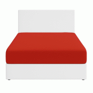 Benetton - Drap-Housse 200/200+30cm Rouge Rainbow - rouge BE721 Benetton - Drap-Housse 200/200+30cm Rouge Rainbow - rouge BE721