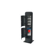 Borne fixe de distribution d'énergie grande capacité - 24 modules - jusqu'à 12 prises 16A/230V et robinets d'eau - EDF24 Borne fixe de distribution d'énergie grande capacité - 24 modules - jusqu'à 12 prises 16A/230V et robinets d'eau - EDF24