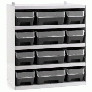 Casier DuoBox 12 tiroirs avec séparateurs et façades