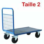 Chariot de manutention 1 dossier grillagé - 500 kg Format 1225 x 676 mm Chariot de manutention 1 dossier grillagé - 500 kg Format 1225 x 676 mm