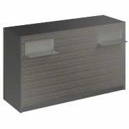 Comptoir Vertigo H T04 dble nat. L170cm - 3 tab.Coulis. 6tab.Amovib - gris alu