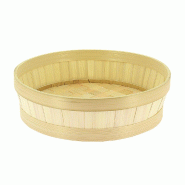 Corbeille bambou ronde naturel Ø25x7cm - par 20