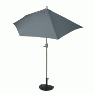 Décoshop26 - Demi parasol semi-circulaire balcon terrasse UV 50+ polyester/aluminium 3kg avec une portée de 300 cm anthracite avec 04_0003837 - alum