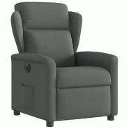 Fauteuil inclinable électrique Gris foncé Tissu Modèle Iermelis - 8721102960970