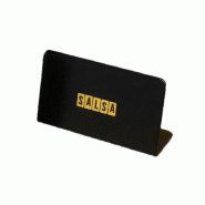 Hungry Club Support de prix pour comptoir - Lettres Aimentées - Support Noir - Lettres Noires - Fond Doré - Pack de 5 - noir métal PCG-SN-FD-LN-P5