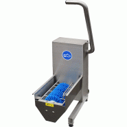 Lave-semelles sur pieds électrique - acier inox AISI 304 - brosse rotative et doseur lessiviel Lave-semelles sur pieds électrique - acier inox AISI 304 - brosse rotative et doseur lessiviel