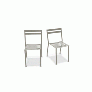 Lot de 2 chaises FLANER - blanc perle