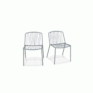 Lot de 2 chaises in & out BRIS - gris foncé