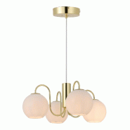Nordlux Suspension FRANCA 4-Spot Métal Laiton, H.19.5 - IP20 - E14 / Intérieur - doré 5704924015892