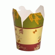 Packnwood FHC - 500Pcs - Pot carton blanc base ronde décor "Pasta" - H95mm 850ml - multicolore en carton 210ASPASTA26 Packnwood FHC - 500Pcs - Pot carton blanc base ronde décor "Pasta" - H95mm 850ml - multicolore en carton 210ASPASTA26