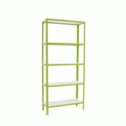 PROREGAL Étagère de vie LIVING KOALA WOOD avec 5 étagères | HxLxP 180x80x30cm | Charge du compartiment 150kg | Vert/Blanc - vert métal RS106-03 PROREGAL Étagère de vie LIVING KOALA WOOD avec 5 étagères | HxLxP 180x80x30cm | Charge du compartiment 150kg | Vert/Blanc - vert métal RS106-03