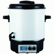 ROBBY stérilisateur de bocaux électrique avec écran lcd robinet et minuteur 27l 1800w steri pro lcd - blanc 3700617001601
