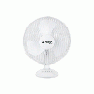 Ventilateur de Table 12" 30cm 26W 3 Vitesses Confort Blanc Raydan Home - blanc plastique 8429160260291