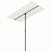 VidaXL Parasol de jardin avec mât en aluminium 180x110 cm blanc sable Modèle Ombre Zenith Plus - 47329
