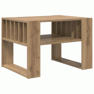 VidaXL Table basse Chêne artisanal 66 x 49,5 x 45 cm Bois d'ingénierie Modèle Orion Master Advance - 8000123